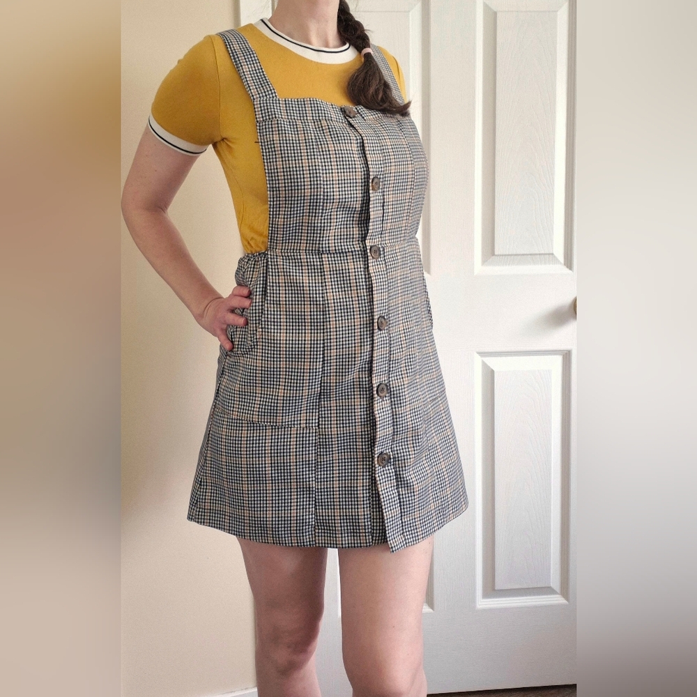 URBAN Romantics Black and White Plaid Dress